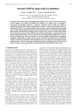 Fracture Field for Large-Scale Ice Dynamics