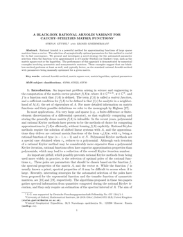 A Black-Box Rational Arnoldi Variant for Cauchy–Stieltjes Matrix Functions∗