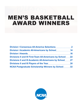 Men's Basketball Award Winners