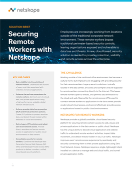 Securing Remote Workers with Netskope