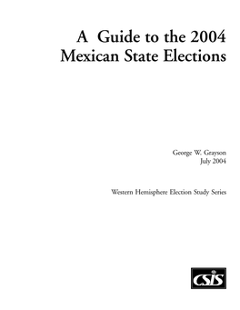 A Guide to the 2004 Mexican State Elections