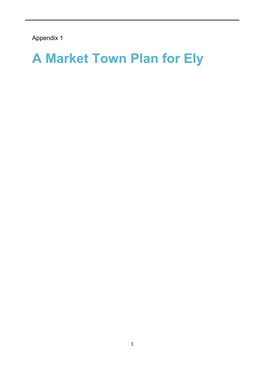 A Market Town Plan for Ely