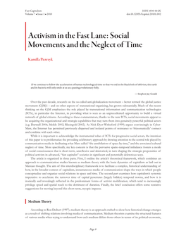 Social Movements and the Neglect of Time