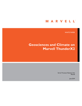 Geosciences and Climate on Marvell Thunderx2 White Paper