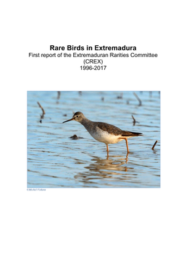 Rare Birds in Extremadura First Report of the Extremaduran Rarities Committee (CREX) 1996-2017