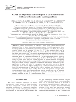 XANES and Mg Isotopic Analyses of Spinels in Caalrich Inclusions