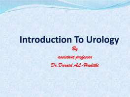 Introduction to Urology