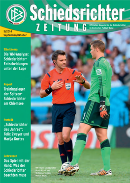 Schiedsrichter Im Deutschen Fußball-Bund 5/2014 September/Oktober