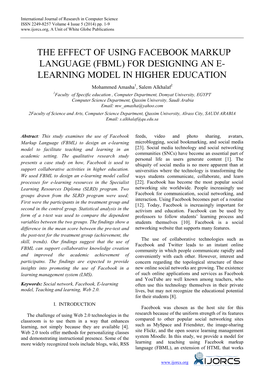 (FBML) for Designing an E-Learning Model in Higher Education 3 Their Facebook Friends Who Are Also Users of the Preferences