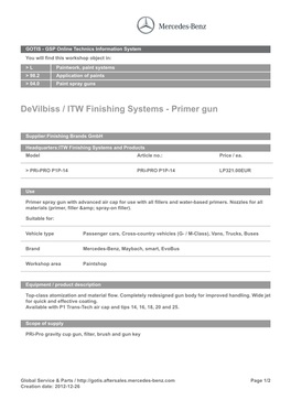 Devilbiss / ITW Finishing Systems - Primer Gun