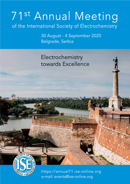 71St Annual Meeting of the International Society of Electrochemistry
