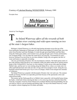 Michigan's Inland Waterway