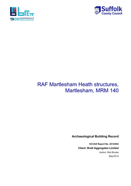 RAF Martlesham Heath Structures, Martlesham, MRM 140