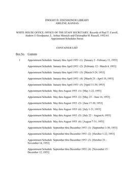 Appointment Schedules Series