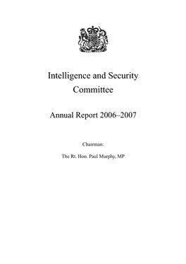 Intelligence and Security Committee