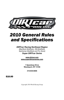 2010 General Rules and Specifications