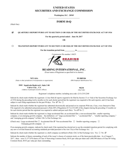 United States Securities and Exchange Commission Form