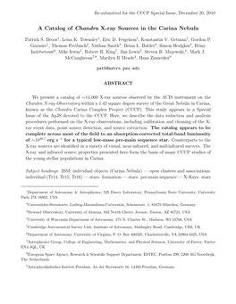 A Catalog of Chandra X-Ray Sources in the Carina Nebula