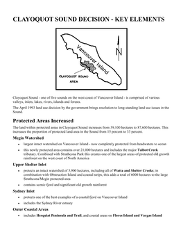 Clayoquot Sound Decision - Key Elements