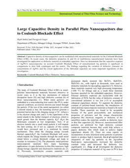 Large Capacitive Density in Parallel Plate Nanocapacitors Due to Coulomb Blockade Effect
