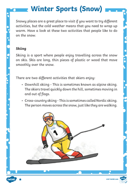 Winter Sports (Snow)