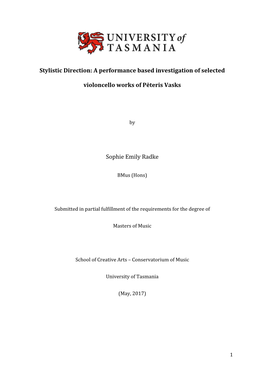 Stylistic Direction: a Performance Based Investigation of Selected