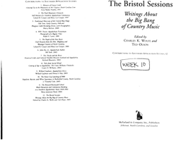 The Bristol Sessions Grot,Ing [/P in Th ]L(Ountains on Thc L