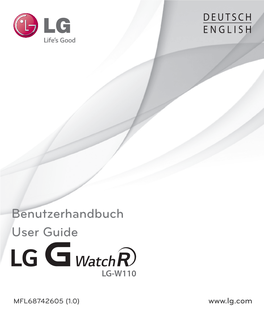 Bedienungsanleitung LG G Watch R