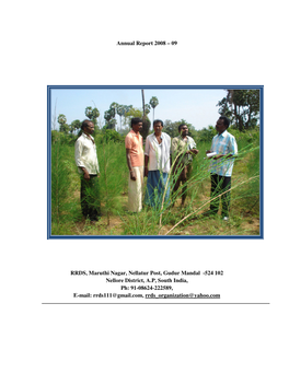 Annual Report 2008 – 09 RRDS, Maruthi Nagar, Nellatur Post, Gudur
