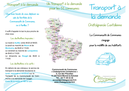 Un Transport À La Demande Pour Les 51 Communes