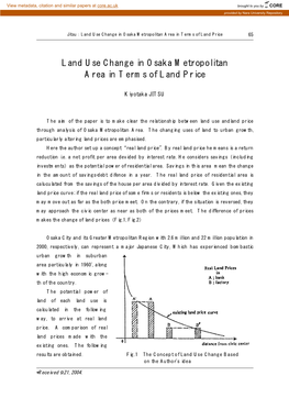 Land Use Change in Osaka Metropolitan Area in Terms of Land Price 65