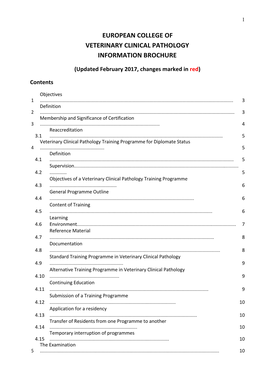 European College of Veterinary Clinical Pathology Information Brochure