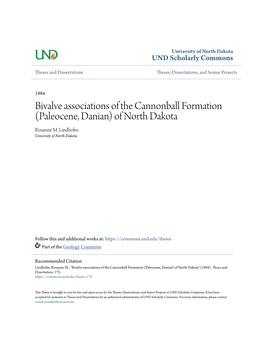 Bivalve Associations of the Cannonball Formation (Paleocene, Danian) of North Dakota Rosanne M