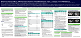 Preliminary Safety and Efficacy of Rovalpituzumab Tesirine