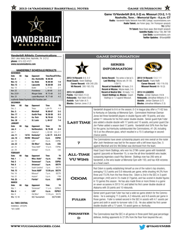 Missouri at Vanderbilt