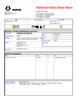 0231 Sodium Chlorate