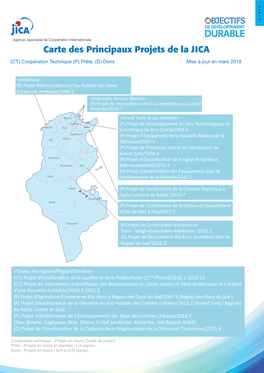 Carte Des Principaux Projets De La JICA