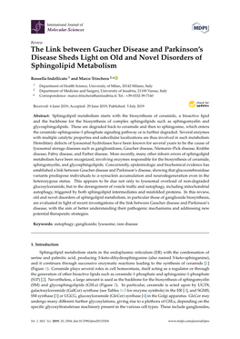 The Link Between Gaucher Disease and Parkinson's Disease Sheds