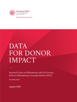 Data for Donor Impact