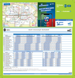 DIESE APP WEISS IMMER, WO's LANGGEHT. 165 Allach Westfriedhof Minifahrplan 2021