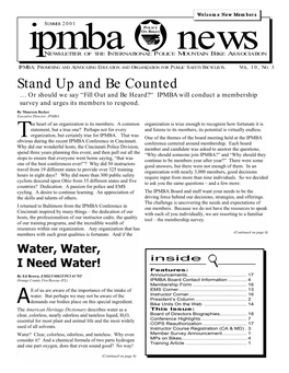 IPMBA News Vol. 10 No. 3 Summer 2001