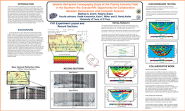 Seismic Refraction Tomography Study of the Potrillo Volcanic Field in The