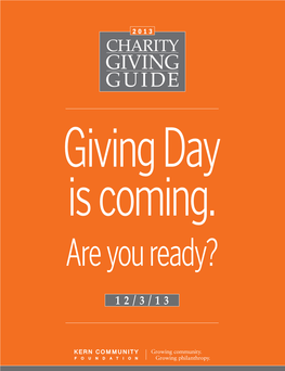 2013 Charity Giving Guide 2013 Charity Giving Guide 3