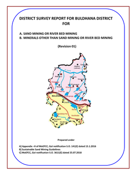 District Survey Report for Buldhana District For