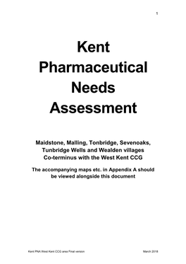Pharmaceutical Needs Assessment West Kent