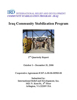 Iraq Community Stabilization Program