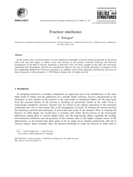 Fracture Mechanics