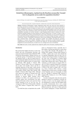 Hymenoptera, Apidae) from the Brazilian Savanna-Like ‘Cerrado’: How to Adequately Survey Under Low Population Densities?