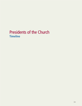 Presidents of the Church Timeline
