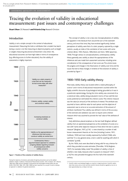 Tracing the Evolution of Validity in Educational Measurement: Past Issues and Contemporary Challenges